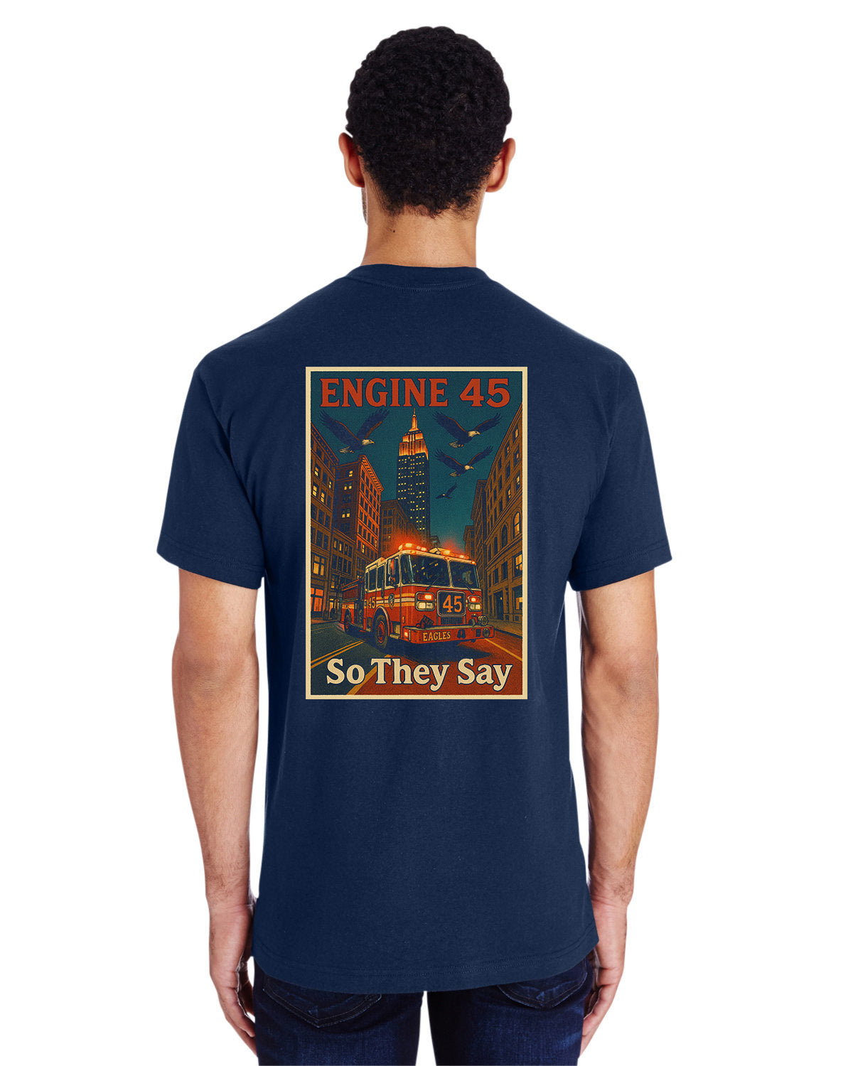Engine 45 Illustrated T Shirt
