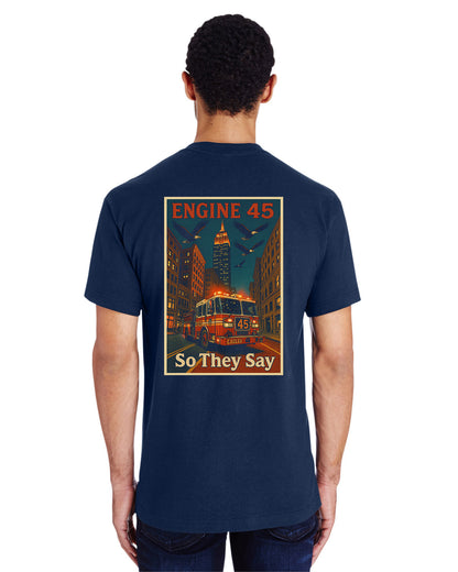 Engine 45 Illustrated T Shirt