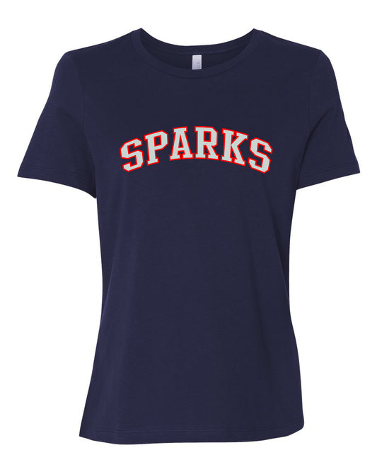 Sparks Collegiate Print Logo Womens T Shirt