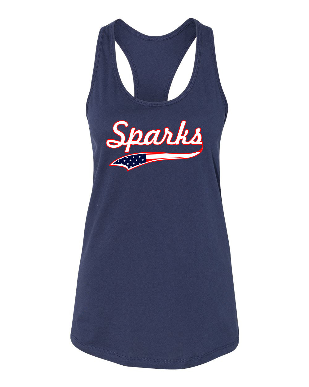 Sparks American Flag Logo Women's Racerback Tank Top