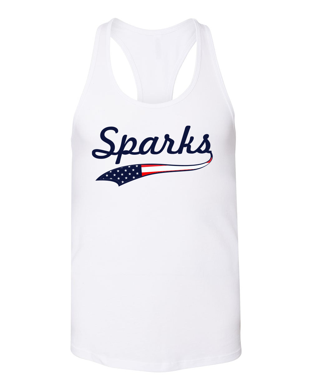 Sparks American Flag Logo Women's Racerback Tank Top